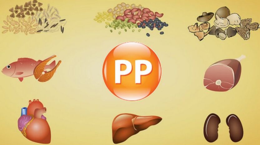 ویتامین PP در محصولات برای قدرت